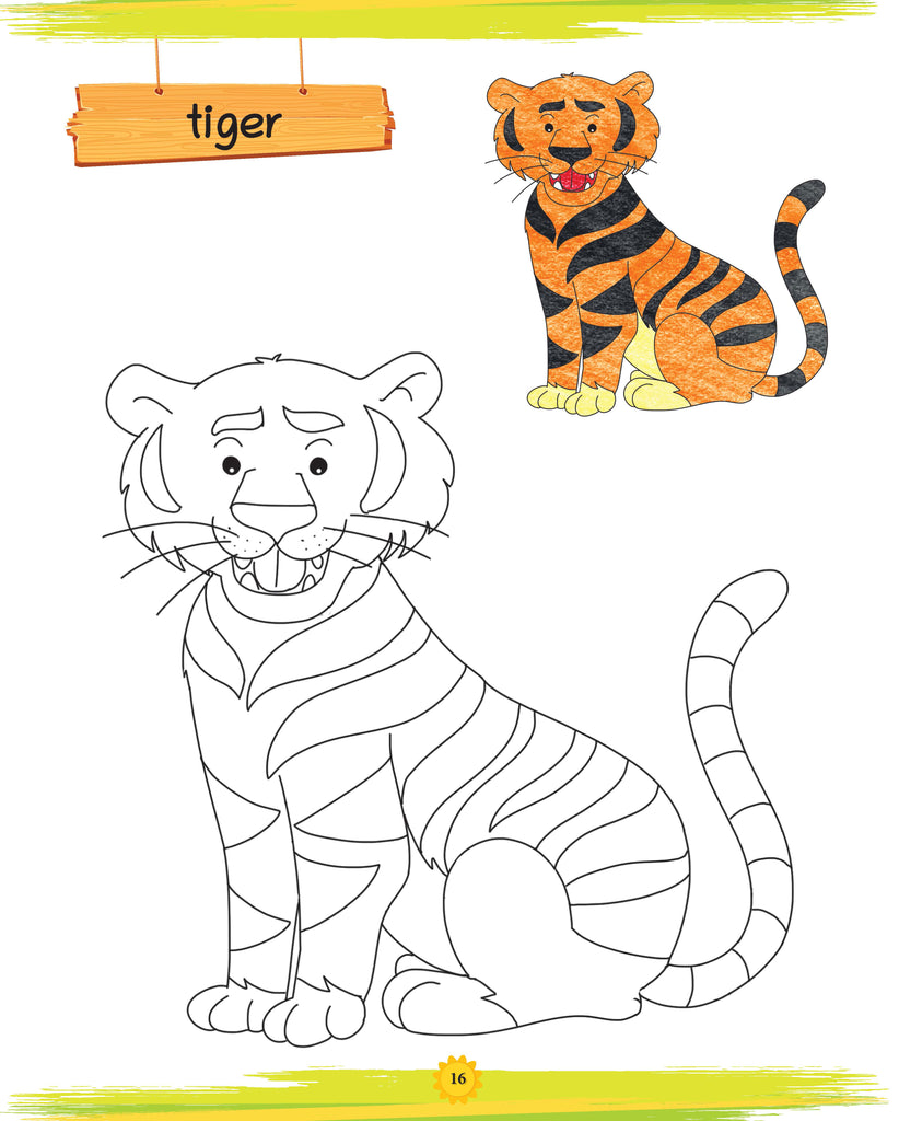 Lil Legends Book of Copy Colouring for kids,To Learn About Animals, Age 3 +