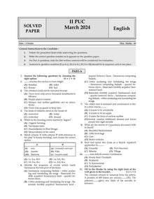 Karnataka 2nd PUC Question Bank Class 12 English | Chapterwise & Topicwise Previous Solved Papers (2017-2024) | For Board Exams 2025