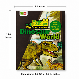 Lil Legends Magic Flashlight Big Discoveries Dinosaur World for Kids | Interactive Hidden Picture Book with Reveal Card | Interesting Facts | Activity Book for Toddlers | For Age 3+