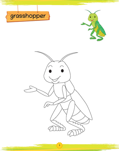 Lil Legends: Book of Copy Colouring, Insects & Bugs - Oswaal Books