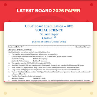 CBSE Class 10 Social Science Question Bank | Chapter & Topic-wise Solved Papers (2017-2026) | Based on Latest Syllabus (April 2026) | Includes 2026 Papers | For 2027 Exam