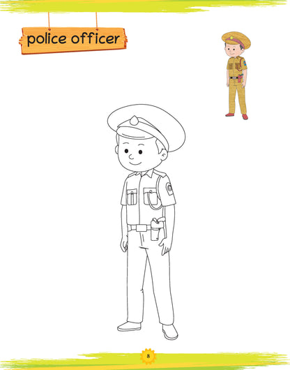 Lil Legends: Book of Copy Colouring, Community Helpers - Oswaal Books