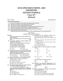 ICSE Question Bank Class 10 Chemistry | Chapterwise | Topicwise | Solved Papers | For 2025 Board Exams