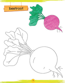 Lil Legends Book of Copy Colouring for kids,To Learn About Vegetables, Age 3 +