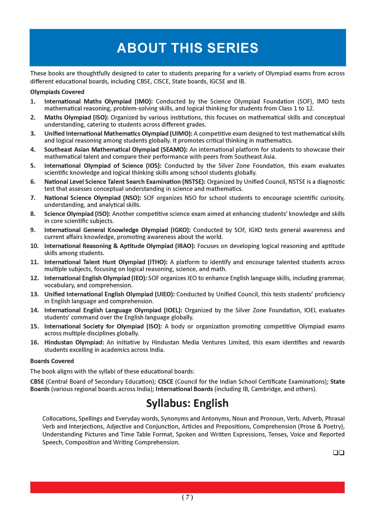 One For All Olympiads Class 6 English Prep-Guide, Chapter-wise Previous Years' Solved Papers + Workbook (Set of 2 Books) | Questions for SOF IEO & Other Olympiad Exams 2026