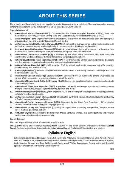 One For All Olympiads Class 6 English Prep-Guide, Chapter-wise Previous Years' Solved Papers + Workbook (Set of 2 Books) | Questions for SOF IEO & Other Olympiad Exams 2026