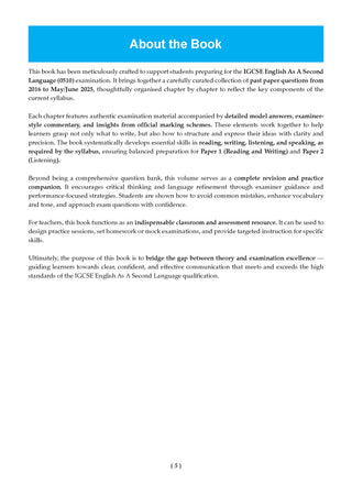 IGCSE Question Bank English As A Second Language (0510) Chapter-wise & Topic-wise Solved Papers For 2026 Exam (Core & Extended Papers)