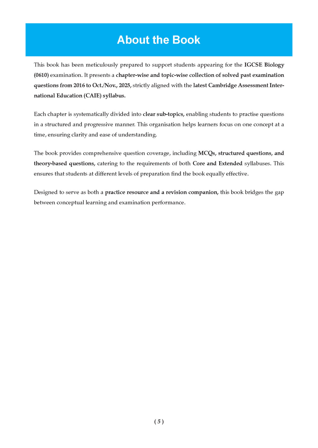 IGCSE Biology (Papers 1,2,3,4) Core & Extended | For 2026 Exam – Oswaal ...