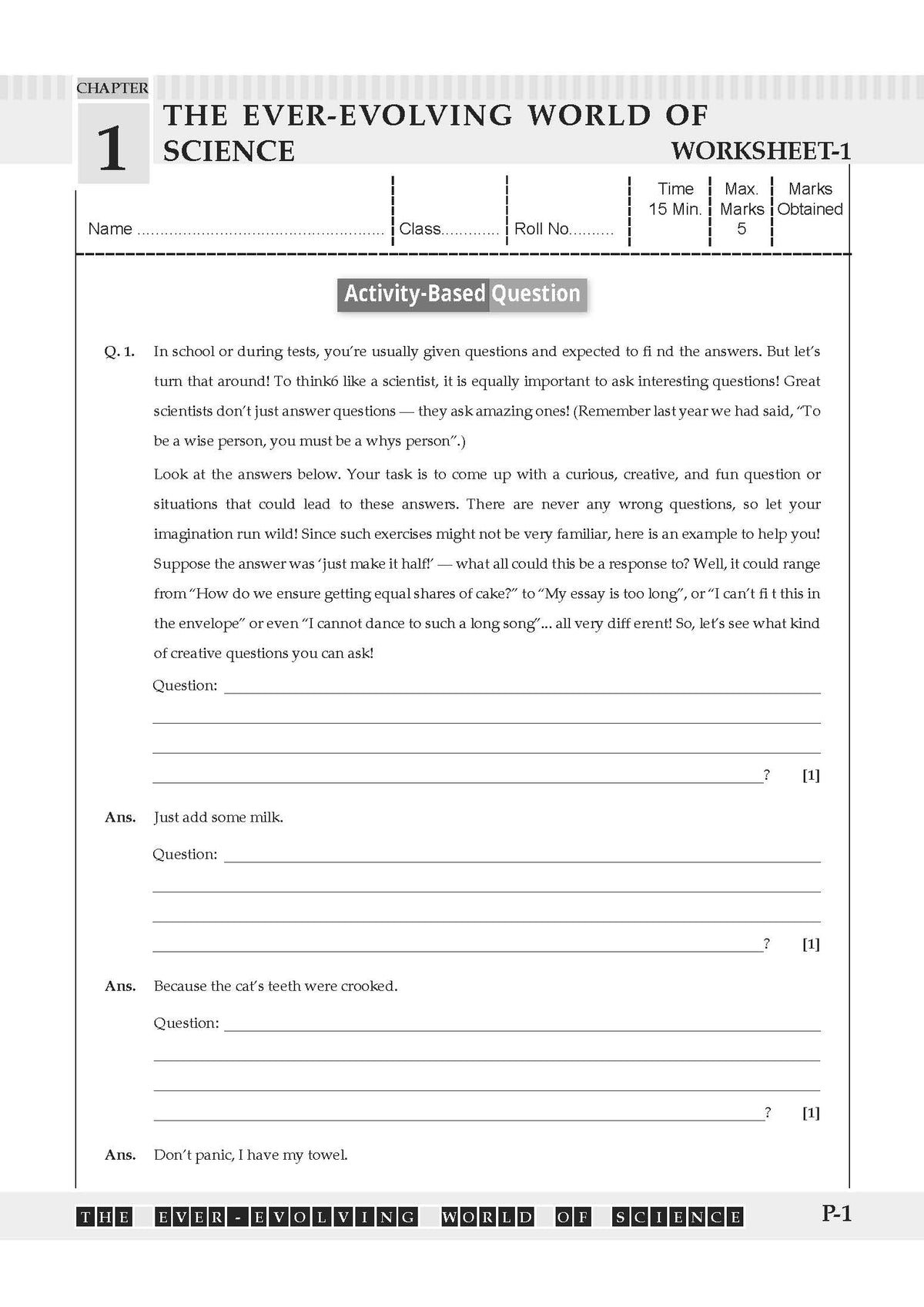 NCERT & CBSE ONE FOR ALL WORKBOOK Science (Curiosity) Class 7 - Oswaal Books
