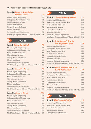 ICSE Class 9& 10  Julius Caesar Textbook With Paraphrases +Julius Caesar Workbook (Set of 2 Books)  for 2026 Exam