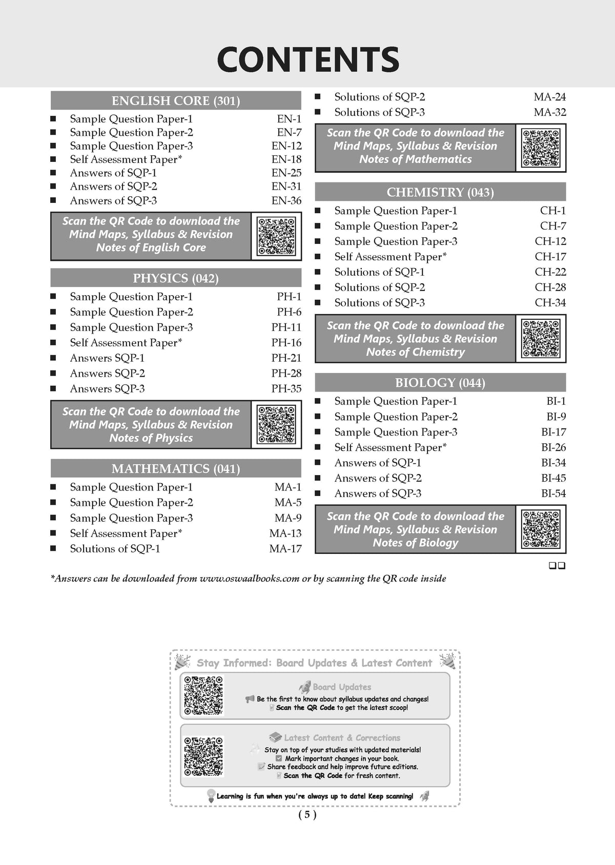 CBSE 20 Combined Sample Question Papers class 11 Science stream (English Core, Mathematics, Physics, Chemistry & Biology)