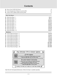 NTA CUET (UG) 10 Mock Test Papers | Section II Mathematics (For 2025 Exam) | With New Syllabus & Pattern Released on 1st March 2025