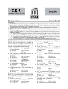 CDS (Combined Defence Services) Chapter-wise & Topic-wise 11 Years' Solved Papers 2014-2024 (II) | English | For 2025 Exam