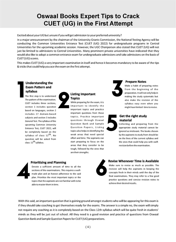 NTA CUET (UG) Chapterwise Question Bank History (For 2025 Exam)