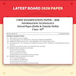 CBSE Class 10 Information Technology Question Bank | Chapter & Topic-wise Solved Papers (2017-2026) | Based on Latest Syllabus (April 2026) | Includes 2026 Papers | For 2027 Exam