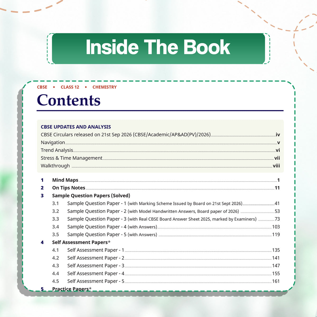 Oswaal CBSE 15 Sample Question Papers Class 12 Board Exam Chemistry 2026-27 based on latest CBSE SQP dated (21 Sep 2026) | New Questions Typologies With Oswaal AI