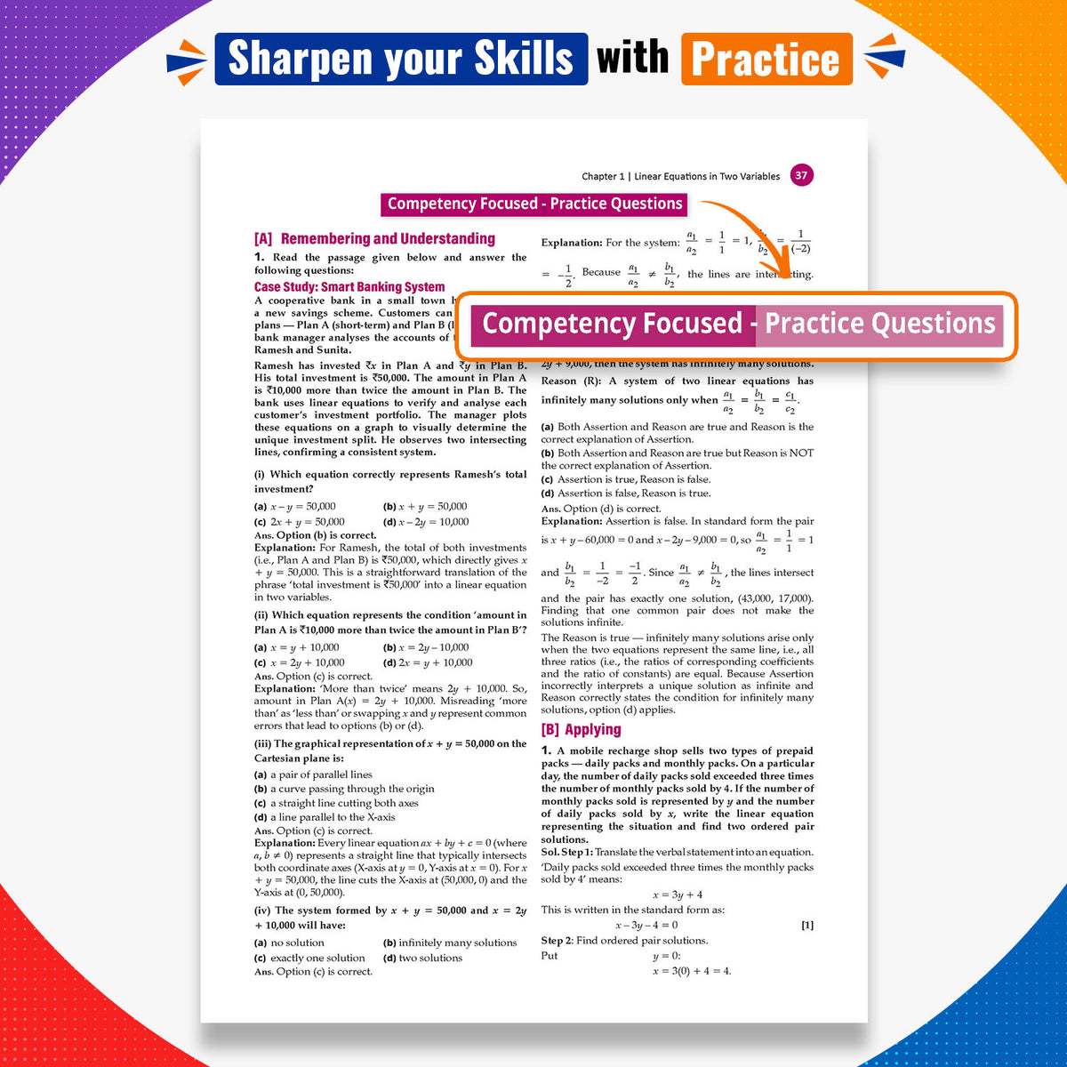 Oswaal CBSE Class 9 Mathematics Part-1, Part-2 & Advanced Level Question Bank Chapter-wise & Topic-wise (Set of 3 Books) | Based on NCERT | Includes Summary, Self-Assessment & Practice Papers