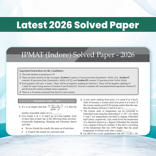 IPMAT 21 Previous Years' Solved Papers (2019 – 2026) | Latest 2026 Solved Papers | 2100+ Questions with Detailed Solutions | IPMAT Indore, Rohtak & JIPMAT | Trend Analysis (2022 – 2026) | Oswaal AI
