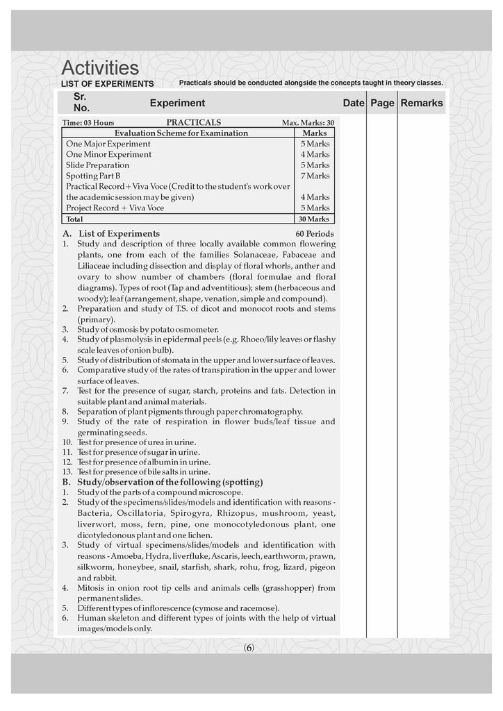 CBSE Laboratory Manual Class 11 Biology Book ( Latest Edition )