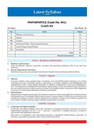 CBSE Class 12  Mathematics Question Bank | Chapter & Topic-wise Solved Papers (2017–2026) | Based on Latest Syllabus (April 2026) | Includes 2026 Papers | | For 2027 Exam