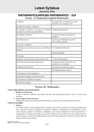 NTA CUET (UG) 10 Mock Test Papers Applied Mathematics For 2026 Exam (Section –II) (as per latest 27 Dec., notification) | 550+ MCQs for Practice | Includes 2025 Paper- fully solved | With Oswaal AI