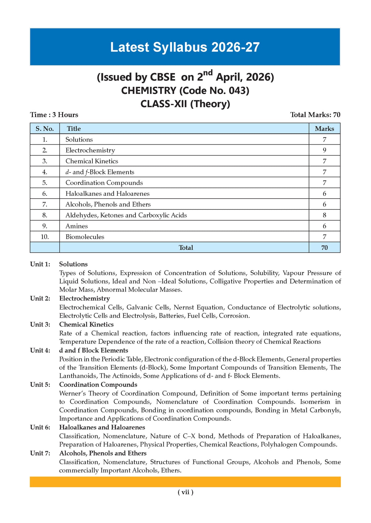 Oswaal CBSE & NCERT One for All Class 12 Chemistry (For 2027 Exam)