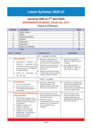 CBSE & NCERT One for All Class 10 | Mathematics Basic | Based on Latest Syllabus (April 2026) |NCERT & Competency-based questions| For 2027 Exam | With Oswaal AI