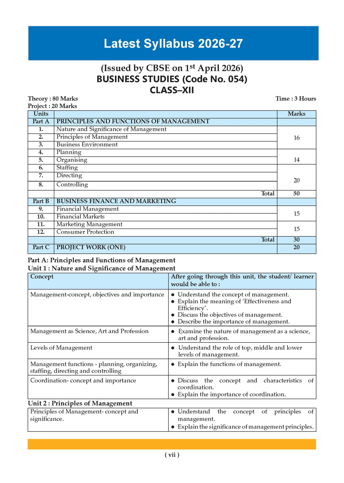 Oswaal CBSE & NCERT One for All Class 12 Business Studies (For 2027 Exam)