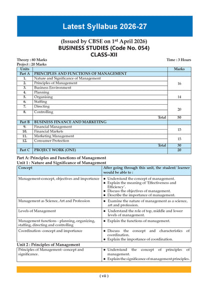 Oswaal CBSE & NCERT One for All Class 12 Business Studies (For 2027 Exam)