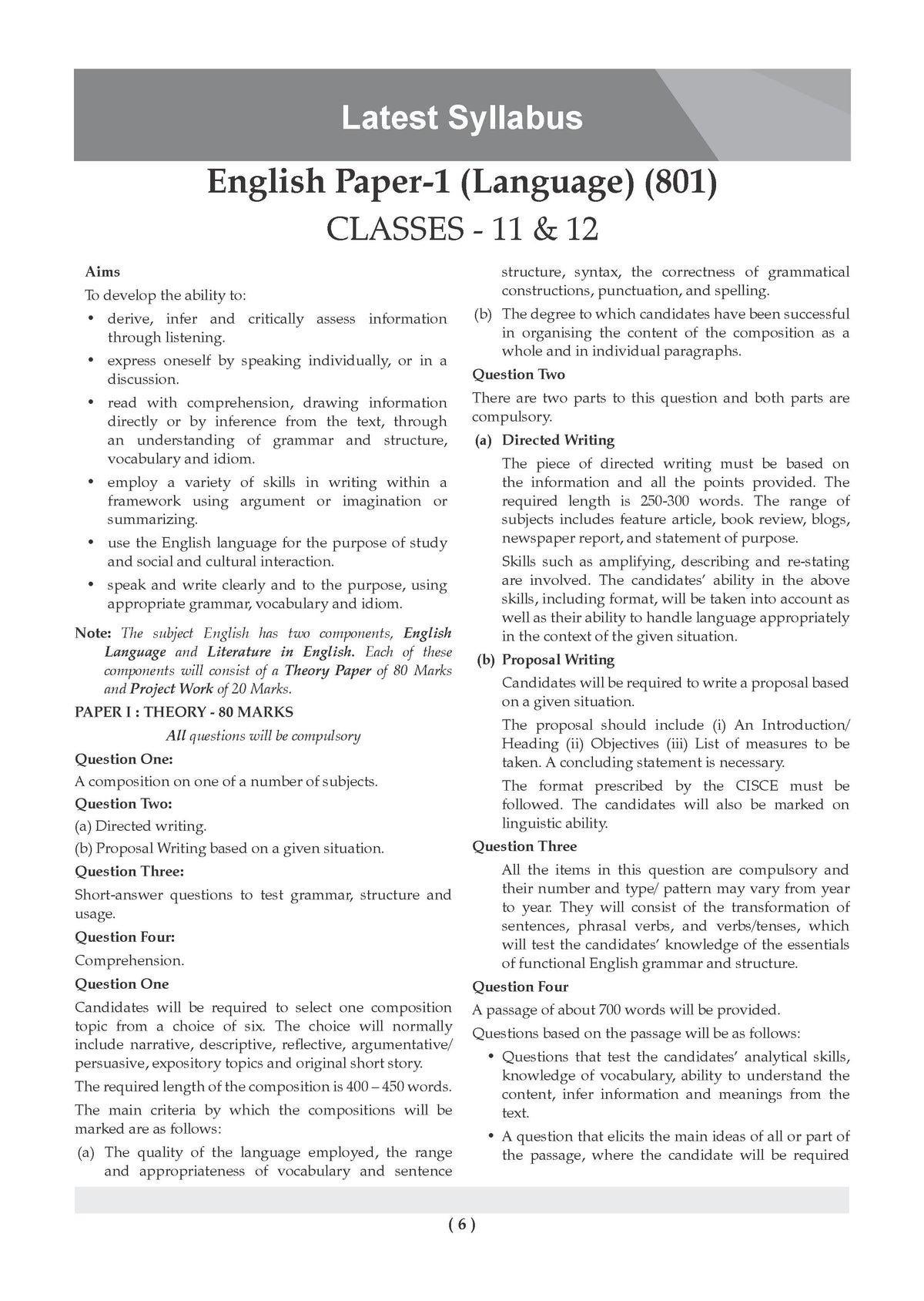 Class 11 & 12 ISC English Paper 1 Language Question Bank (2017-2026) | Chapter-wise & Topic-wise with Competency Based Questions | For 2027 Exam | With Solved 2026 Board Paper | Self-Assessment Papers