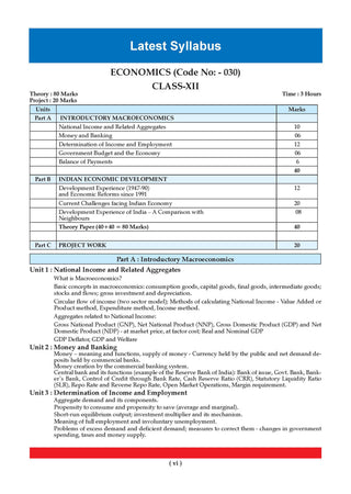 CBSE Class 12  Economics Question Bank | Chapter & Topic-wise Solved Papers (2017–2026) | Based on Latest Syllabus (April 2026) | Includes 2026 Papers | | For 2027 Exam