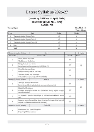 CBSE Class 12 History Question Bank | Chapter & Topic-wise Solved Papers (2017-2026) | Based on Latest Syllabus (April 2026) | Includes 2026 Papers | | For 2027 Exam