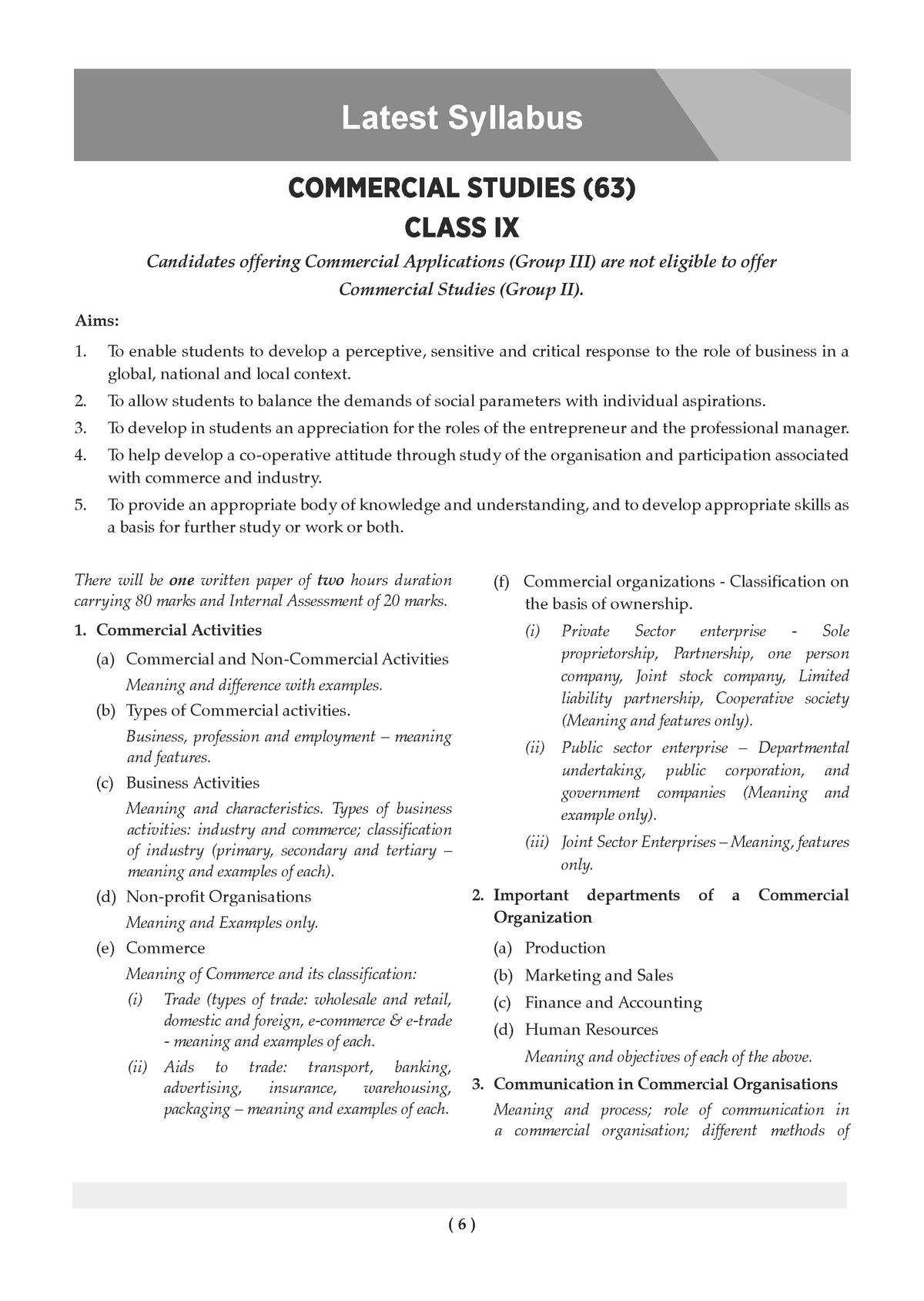 ICSE Question Bank Commercial Studies Class 9 For 2027 Exam | Chapter-wise & Topic-wise Revision Notes | Competency-focused Questions | Aligned with latest Syllabus & Exam Pattern
