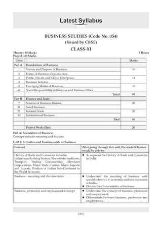 CBSE Question Bank Business Studies Chapter-wise & Topic-wise Class 11 For 2027 Exam with Competency Based Questions & Comprehensive NCERT coverage