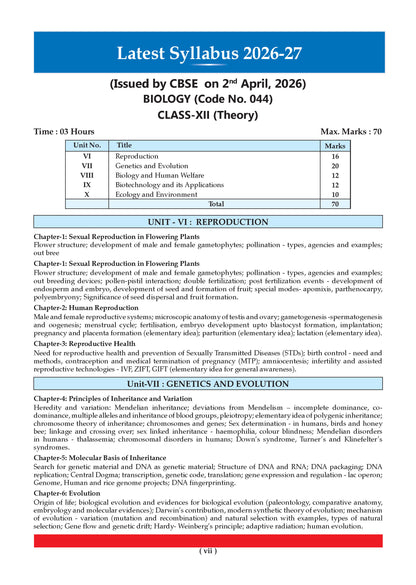 CBSE Class 12 Biology Question Bank | Chapter & Topic-wise Solved Papers (2017-2026) | Based on Latest Syllabus (April 2026) | Includes 2026 Papers | For 2027 Exam
