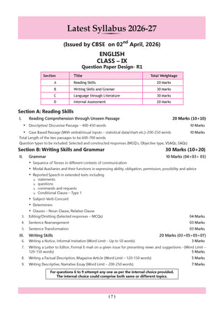 CBSE English Question Bank Chapter-wise & Topic-wise Class 9 | Based on new NCERT Textbook Kaveri |Includes Summary, Competency-Based Question, Self-Assessment & Practice Papers | For R1 Level