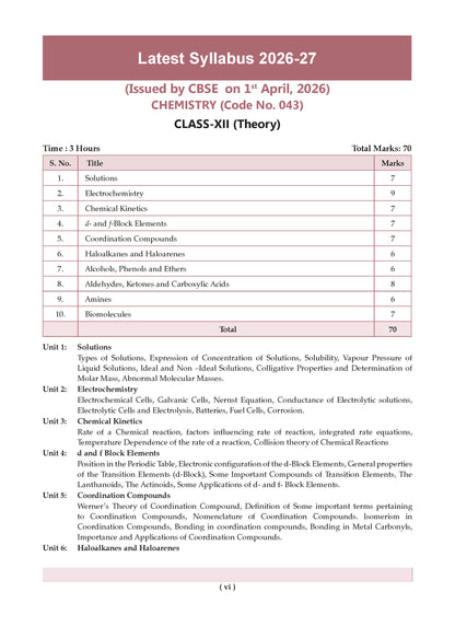 CBSE Xcellence 95+ | Class 12: Chemistry | Includes 2026 Board Paper | Mind Map, Revision Notes and Mnemonics | For 2027 Exam