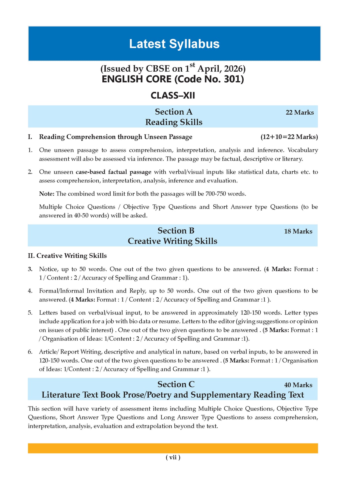 Oswaal CBSE & NCERT One For All Class 12 | English | Physics | Chemistry | Biology (Set Of 4 Books) For 2027 Board Exam