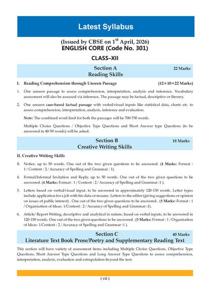 Oswaal CBSE & NCERT One For All Class 12 | English | Physics | Chemistry | Biology (Set Of 4 Books) For 2027 Board Exam