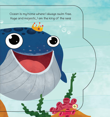 Lil Legends Sea Animal Illustrated Shaped Board Books - Set of 4 | Adorable Whale, Turtle, Octopus & Crab Designs | Soft, Kid-Friendly Picture Books - Oswaal Books