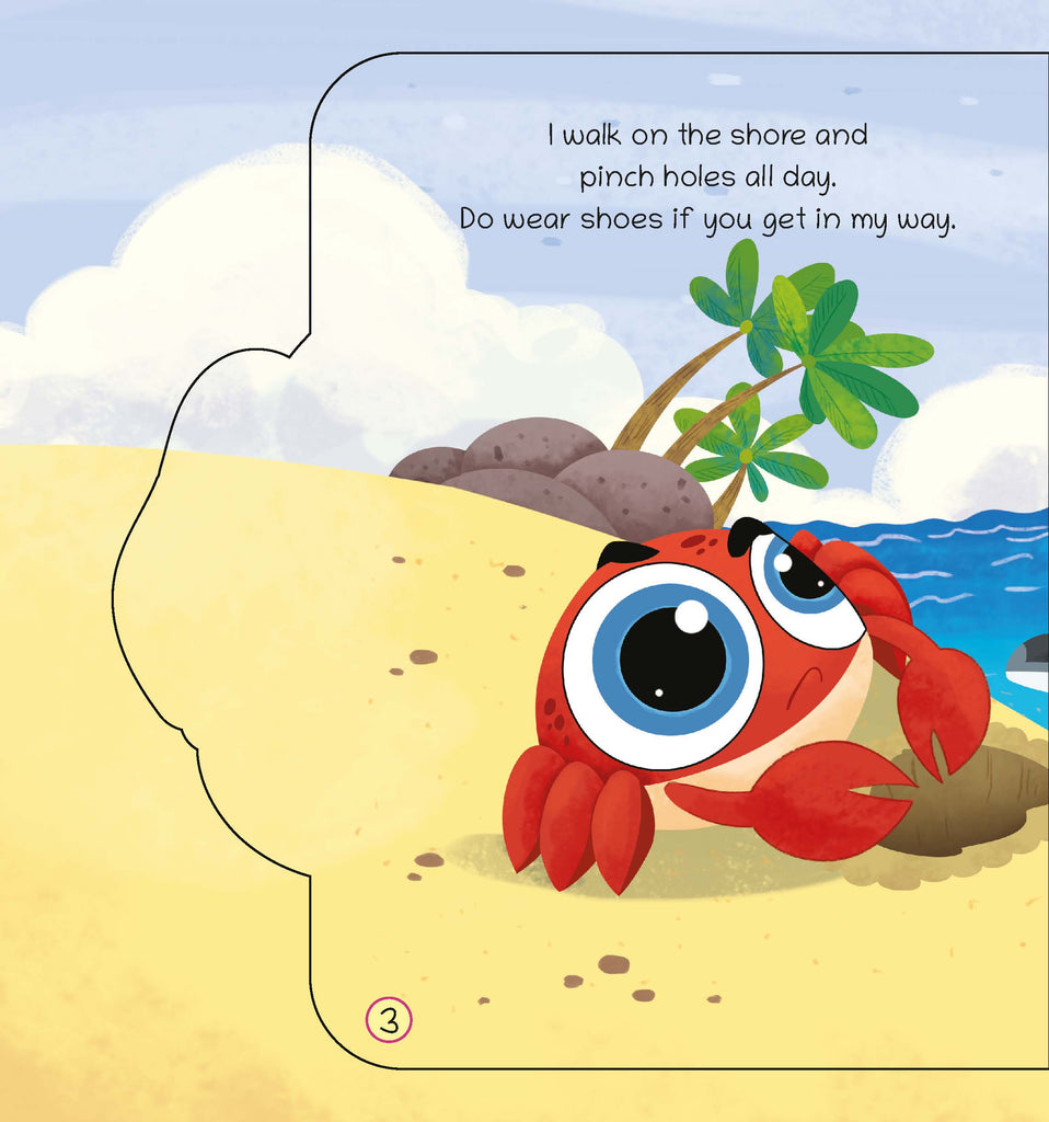 Lil Legends Shaped Board Books: Sea Animals: Crab