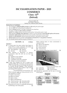ISC Question Bank Chapterwise & Topicwise Solved Papers Class 12 Commerce For 2026 Exam