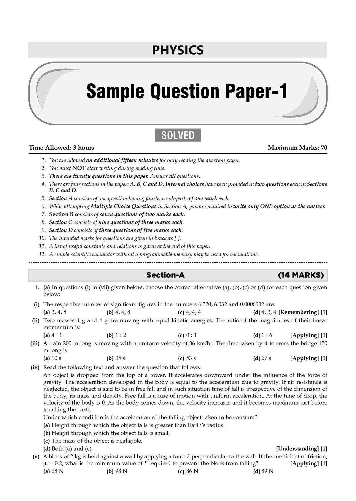ISC 30 Combined Sample Question Papers Class-11 Science Stream (English Paper-1,English Paper-2,Physics,Chemistry, Mathematics & Biology)