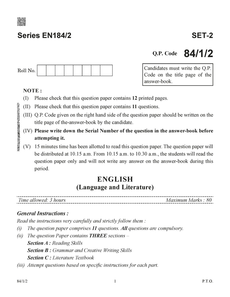 CBSE Exam Rehearsal for English Language & Literature Class X (For 2025 Exam)