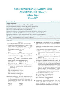 CBSE Question Bank Chapterwise and Topicwise SOLVED PAPERS Class 12 Accountancy For Exam 2026