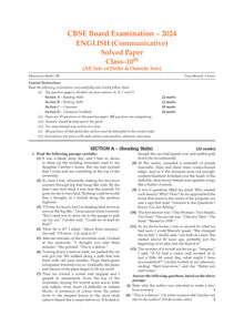 CBSE Question Bank Chapterwise and Topicwise SOLVED PAPERS Class 10 ENGLISH COMMUNICATIVE For Exam 2026