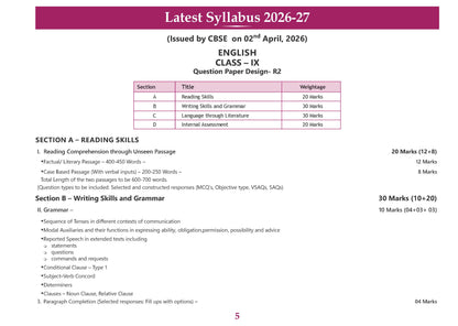 CBSE Workbook Class 9 English R2 | aligned with NCERT Kaveri | Perforated Worksheets for Practice with Competency Based questions | NEP 2020 + NCF-SE 2023 | 2027 Exam