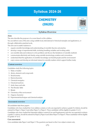 IGCSE Question Bank Chemistry (0620) Chapter-wise & Topic-wise Solved Papers For 2026 Exam (Core & Extended – Paper 1, 2, 3 & 4)