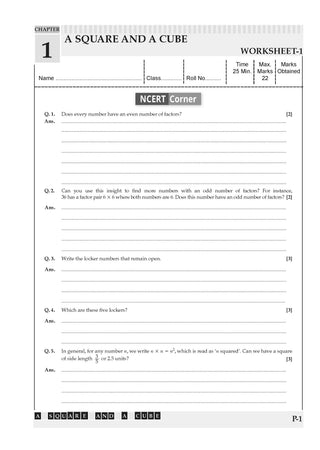 NCERT & CBSE One For All Workbook For Class 8 | Mathematics Part-1 & Part-2 | Updated As Per NCF | MCQ's | VSA | SA | LA | Set Of 2 Books | For Latest Exam