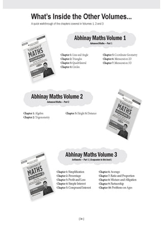 Abhinay Maths Selection Book–Vol.1, Vol.2, Vol. 3 & Vol. 4 (Set of 4 Books) Bilingual Workbook for SSC & All Govt Exam | Concept Based Questions with Video Solutions (For Latest Exam)